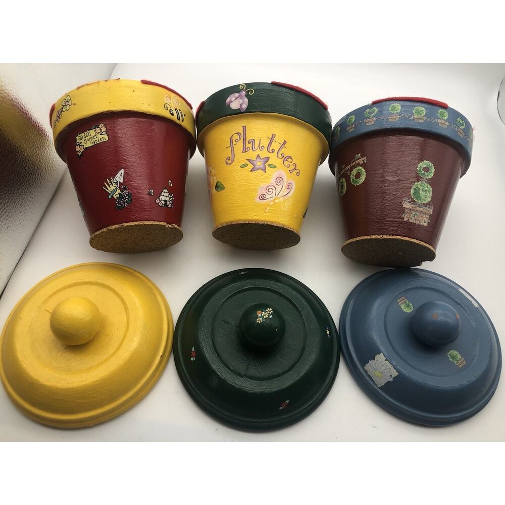 Silma Terracotta Planter Flower Pot #17 Made In Italy 5.5”tall x 6”top Diameter